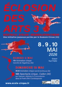 événement de cirque itinérant dans les Landes du 8 au 10 mai 2026