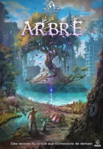Das Poster zur Ausstellung ARBRE entführt den Betrachter sofort in eine traumhafte Welt. Im Zentrum steht ein monumentaler Baum, der violettes Licht ausstrahlt, umgeben von einem üppigen Wald und einer von Vegetation überwucherten Stadt. Im Vordergrund…