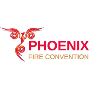 Logo officiel de la Phoenix Fire Convention représentant un phénix stylisé rouge et orange.