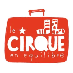 Logo van Cirque en Équilibre, een circusgezelschap gevestigd in Chartres dat circusvoorstellingen, workshops en cursussen organiseert voor kinderen en het algemene publiek in Eure-et-Loir.