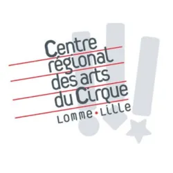 Logo des Regionalen Zirkuskunstzentrums (CRAC) in Lomme bei Lille, einer Zirkusschule, die Workshops und Ausbildungen in Zirkuskunst für Kinder, Jugendliche und Erwachsene anbietet.