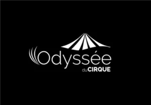 Official logo of L'Odyssée du Cirque representing a stylized big top on a black background, circus arts association based in Échenans-sous-Mont-Vaudois.