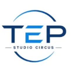 Official logo of TEP Studio Circus – Tous en Piste, a circus arts school located in Tourrette-Levens near Nice.