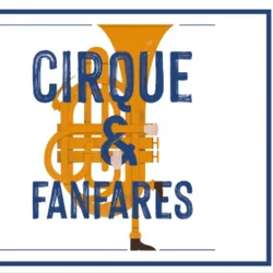 Official poster for the 2027 Circus & Brass Band Festival in Dole, featuring two large stylized orange brass pavilions framing the title "Circus & Brass Bands." The dates May 15th and 16th, 2027, are also included, along with the mention