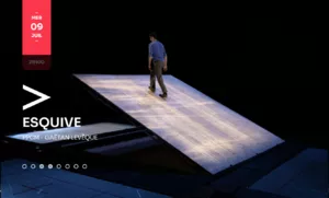 ESQUIVE Une structure et trois trampolines.