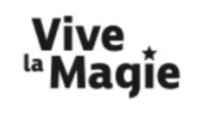 Official logo of the Vive La Magie Festival with its black graphic identity on a white background. This visual represents the 2026-2027 French tour dedicated to magic shows, workshops, and gatherings around the arts of illusion.
