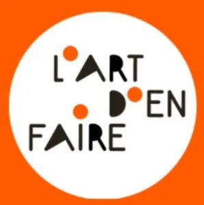 Logo officiel de l'association L'Art d'En Faire sur fond blanc et orange.