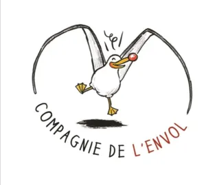 Logo van Compagnie de l'Envol, een clowngezelschap in de regio Drôme dat clownworkshops organiseert in Saillans en de omgeving van Crest.