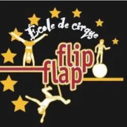 Logo de l’École de Cirque Flip Flap Circus à Paris, proposant des stages de jonglage, acrobatie, équilibre et arts aériens pour les enfants de 6 à 14 ans.