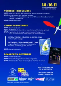 Gedetailleerd programma voor de 3 dagen